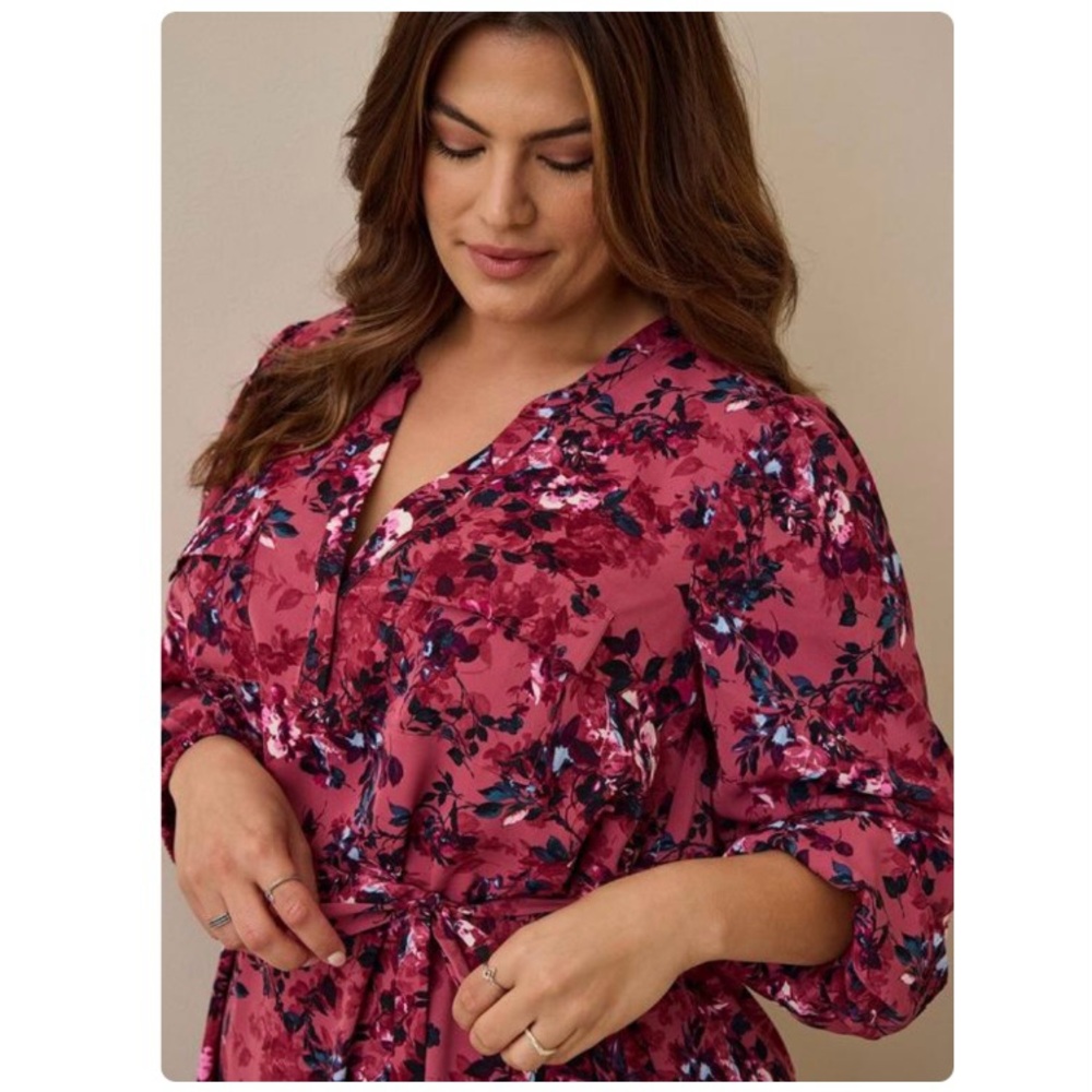 NWT - Torrid - Mini Studio Crepe de Chine Shirt Dress - 2X (18-20)